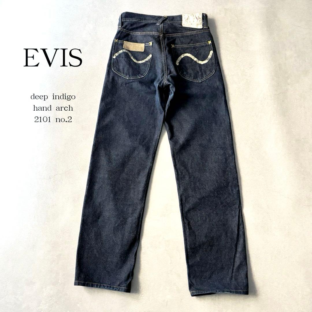 EVIS 初期 2101 手描きカモメ 濃紺 W28×35 セルビッジ 日本製