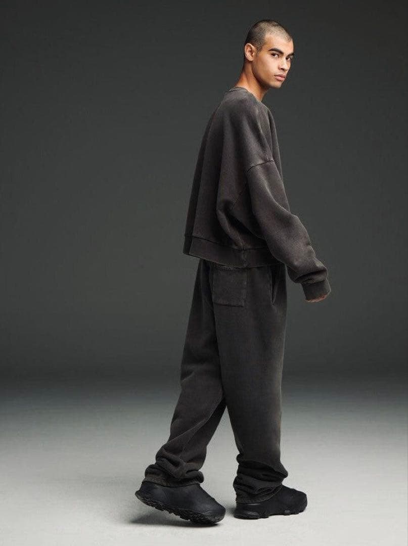 BOX CREW / WASHED BLACK L 【男女兼用】