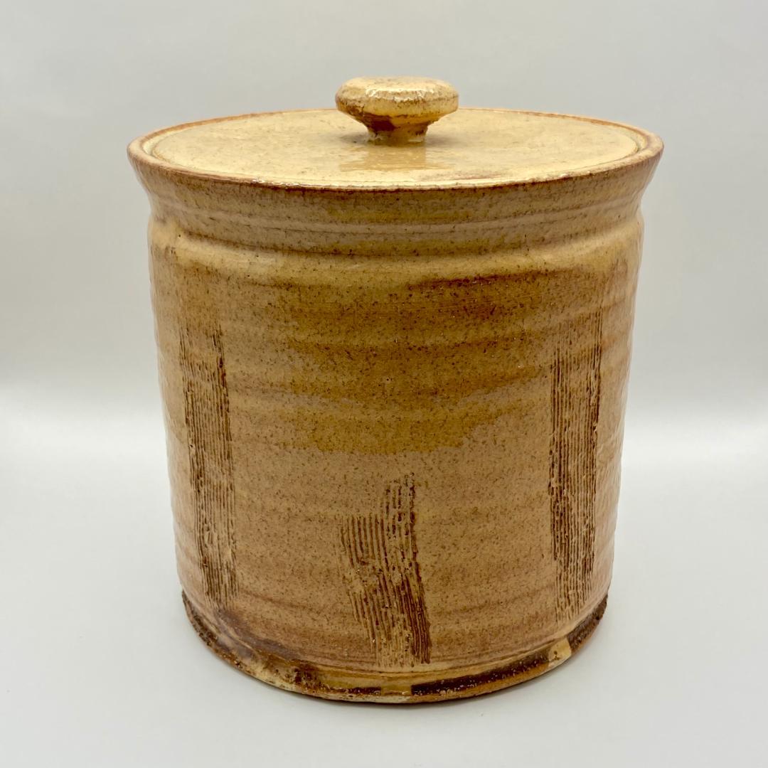 一重口水指 萩焼　大野孝晴 瑞峰窯　共箱　茶道具　茶器　共蓋付　伝統工芸品