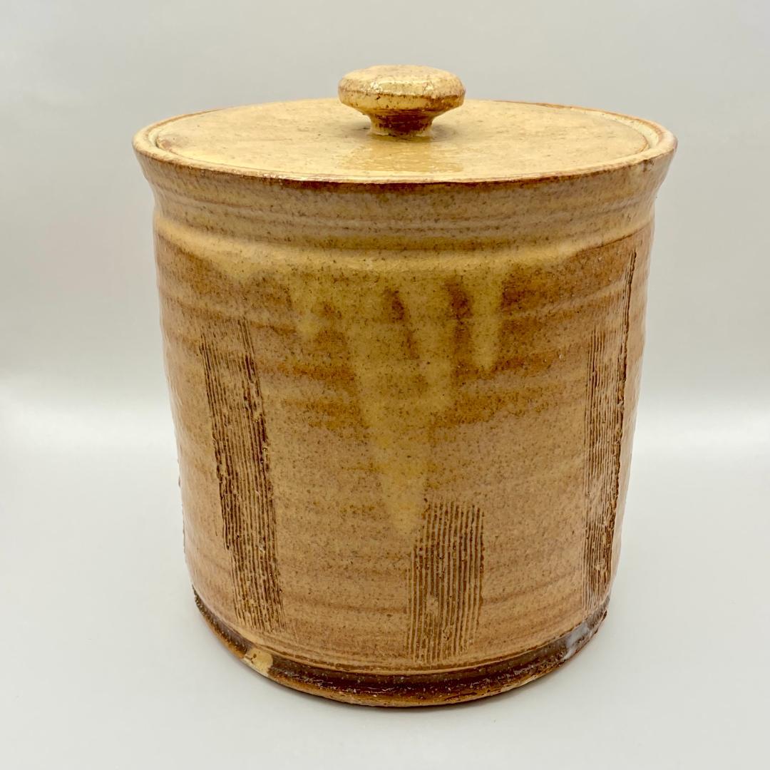 一重口水指 萩焼　大野孝晴 瑞峰窯　共箱　茶道具　茶器　共蓋付　伝統工芸品