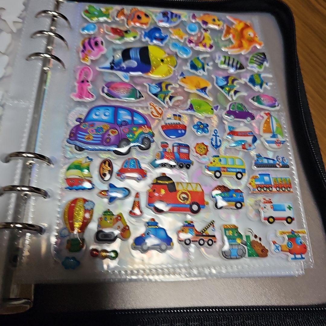 シール帳完成品　おはじきシール、タイルシール