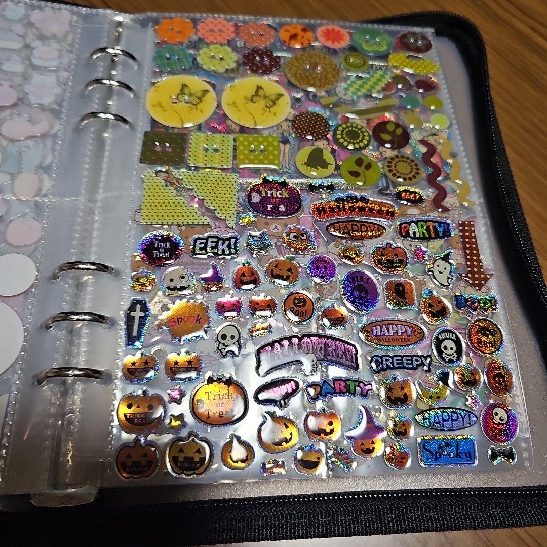 シール帳完成品　おはじきシール、タイルシール