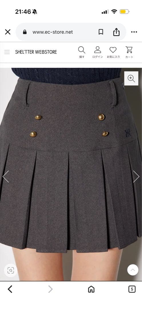 ★新品未使用★RIENDA GOLF コルセットプリーツスカート