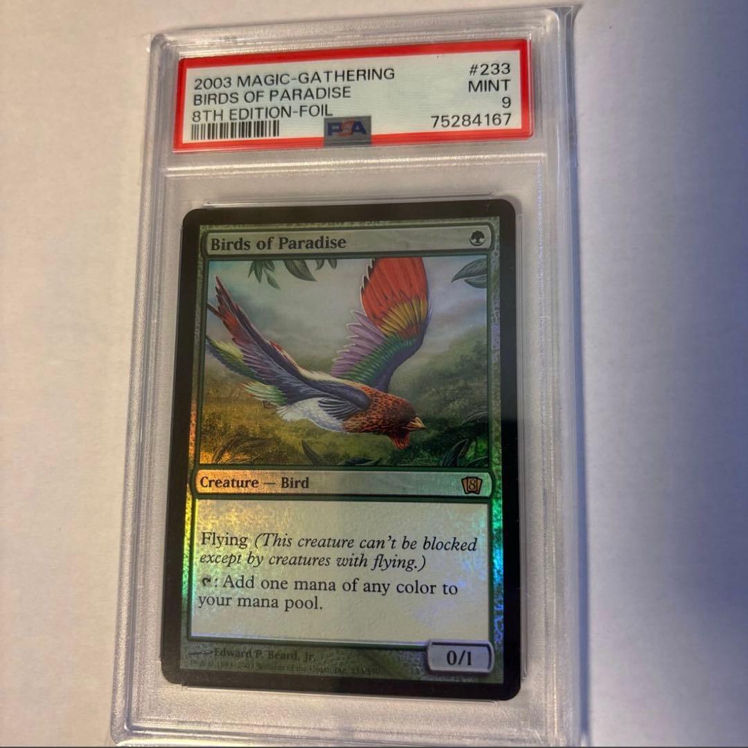 PSA9 MTG 英語　極楽鳥Birds of Paradise 8版　foil
