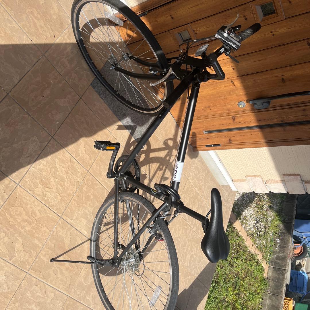 クロスバイク 700C ブラック 6段変速