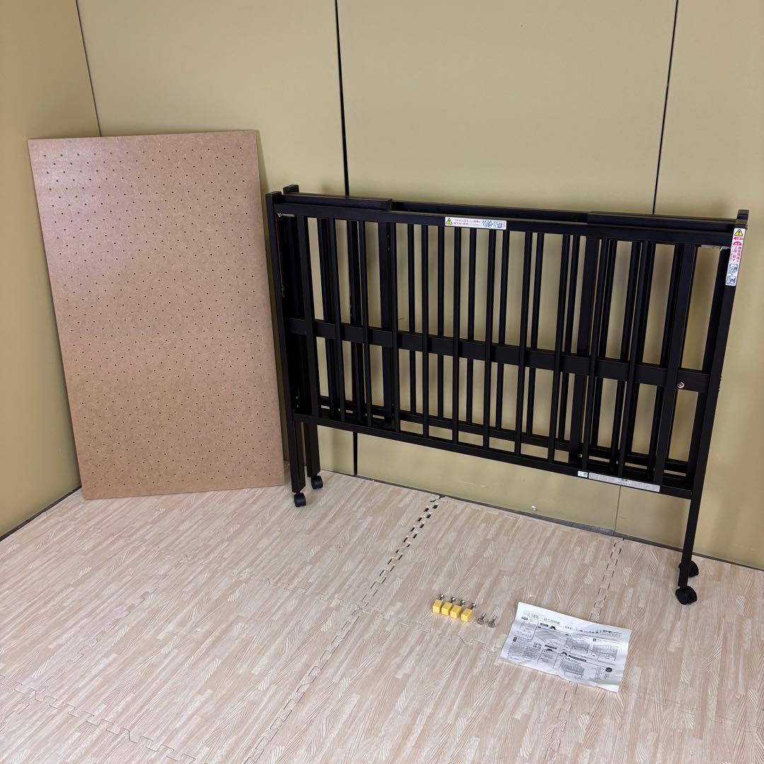 除菌清掃済　日本製　スリーピー　折畳　ワンタッチハイベッド　クール　濃いブラウン