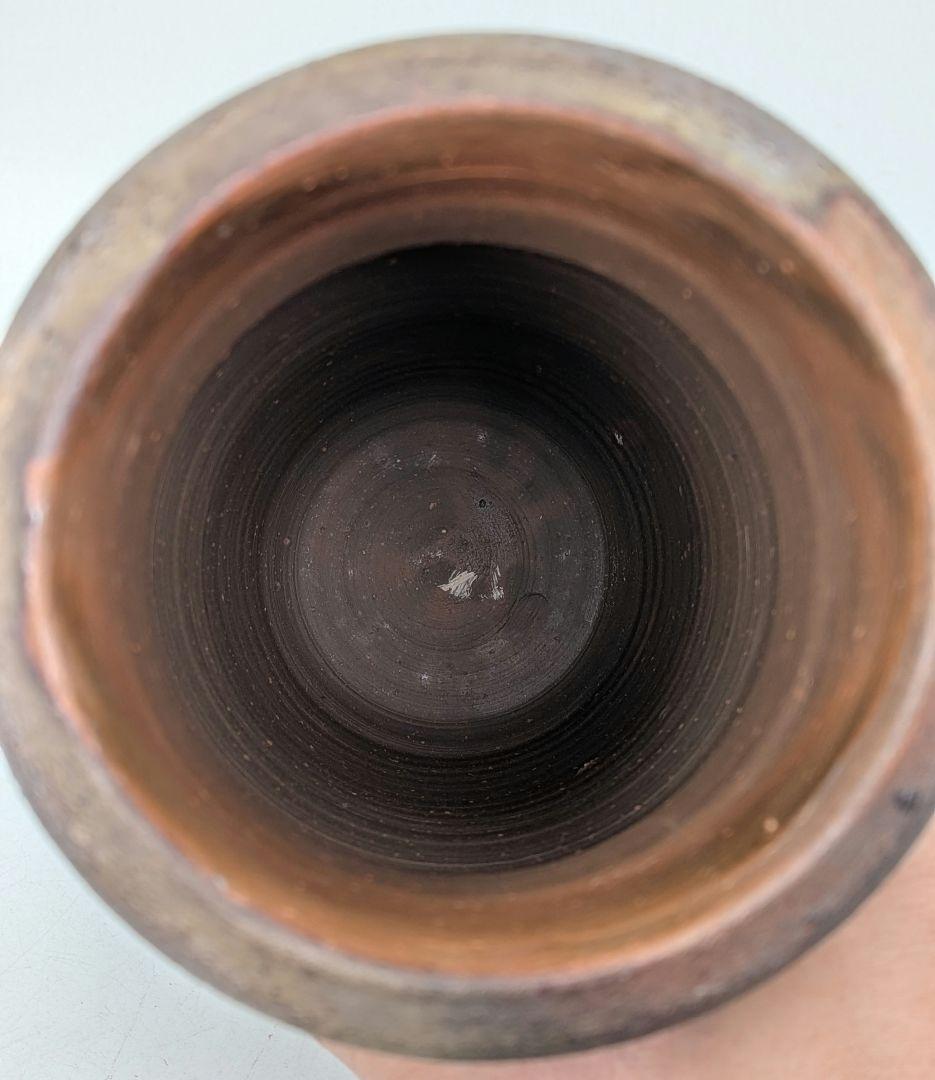 人間国宝 藤原雄 備前焼 桟切花生 用心箱 花入 花器 フラワーベース 花瓶