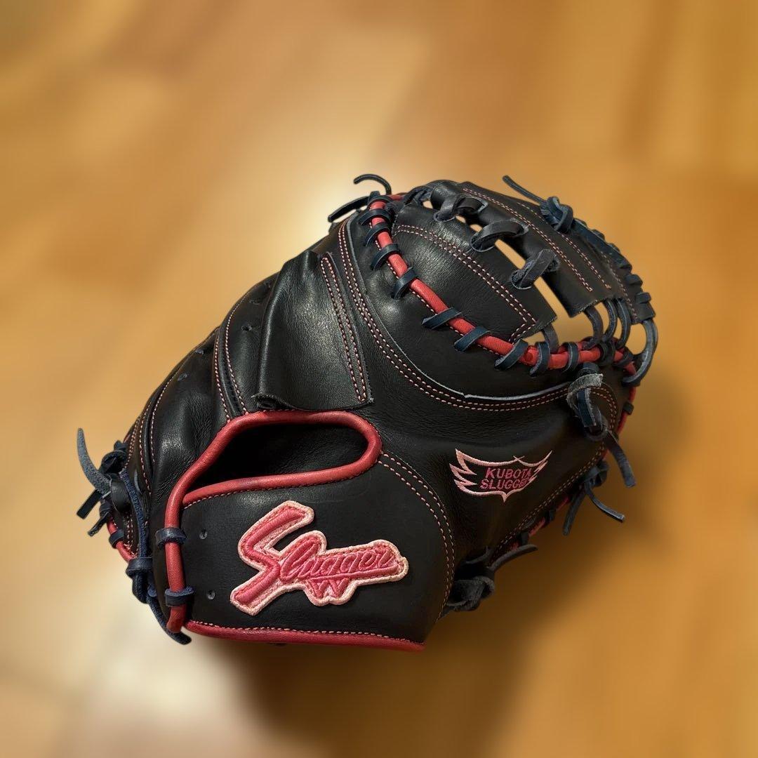 KUBOTA SLUGGER 軟式グローブ 黒赤