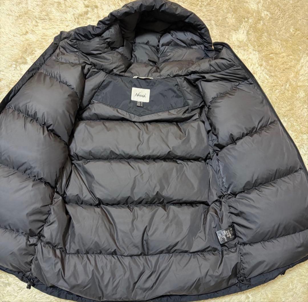 傷ありナンガ　ダウンジャケット オーロラテックス フード 黒 M