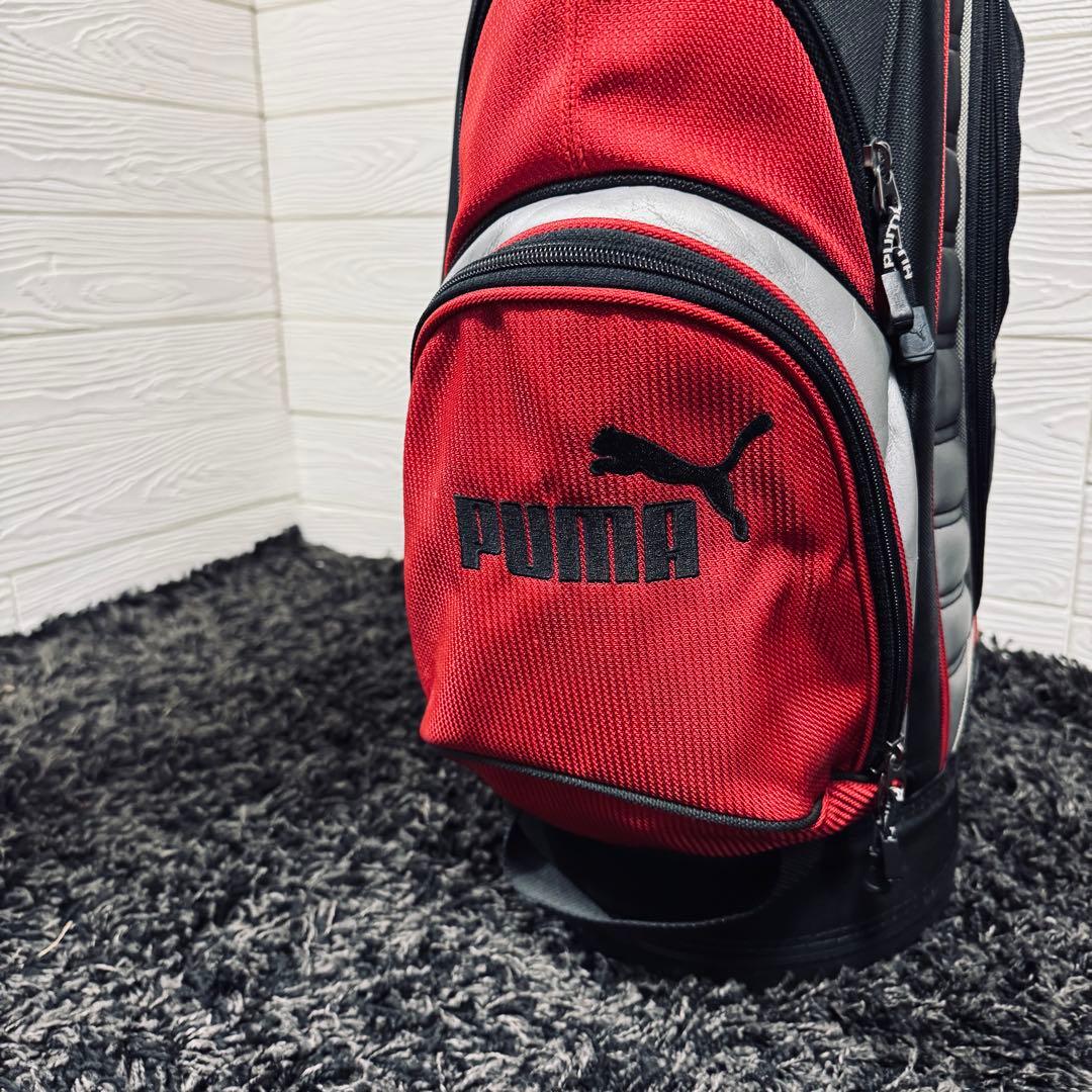Puma プーマ　ゴルフキャディバッグ 黒/赤
