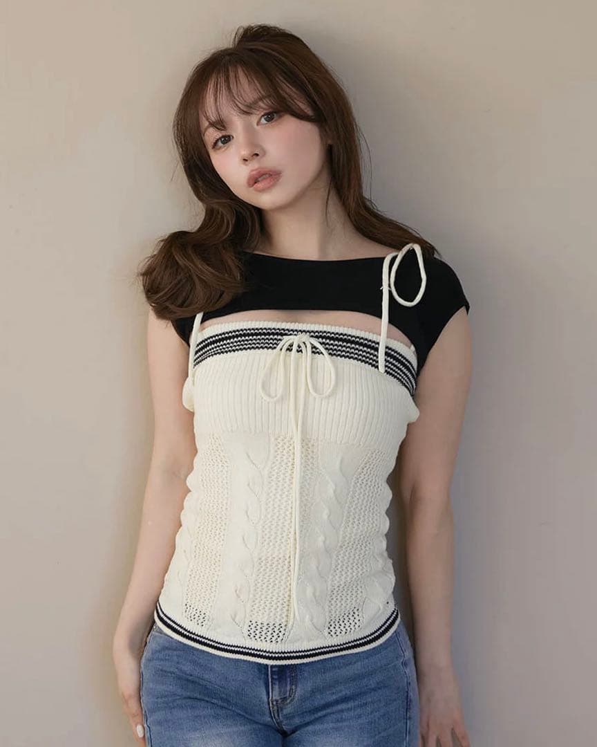 トップス Kitty cable knit tops ivory andmary