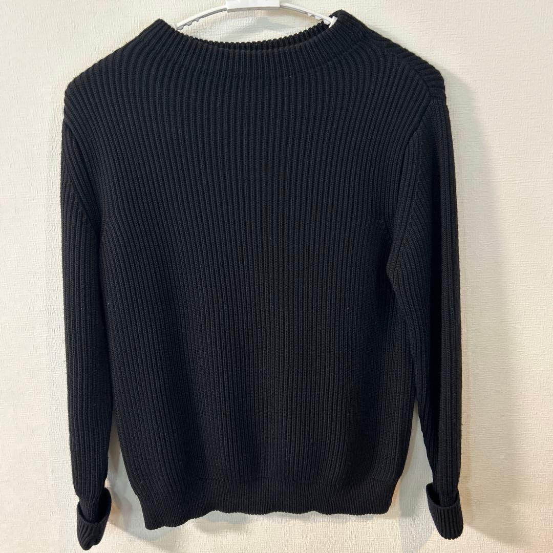 アンデルセンアンデルセンブラックリブ編みニット・セーター