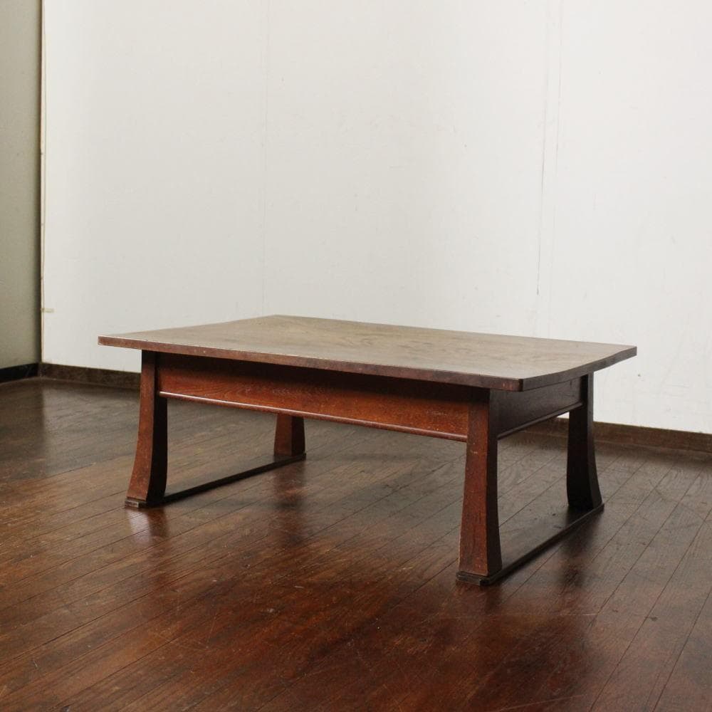 一枚板 古い欅材の木製座卓 花台文机店舗什器ちゃぶ台テーブル木製机古材無垢材昭和