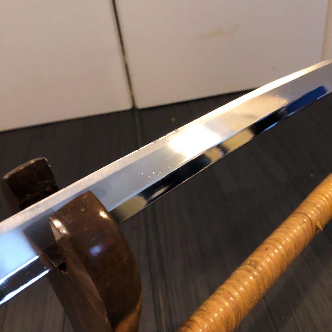 高級模造刀　籐巻拵え　居合刀　藤巻鞘　白拵え　合金　籐巻柄　重みあり