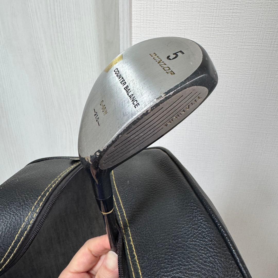 DUNLOP ゴルフバッグ 黒　ゴルフクラブ12本セット付き　ダンロップ　一色