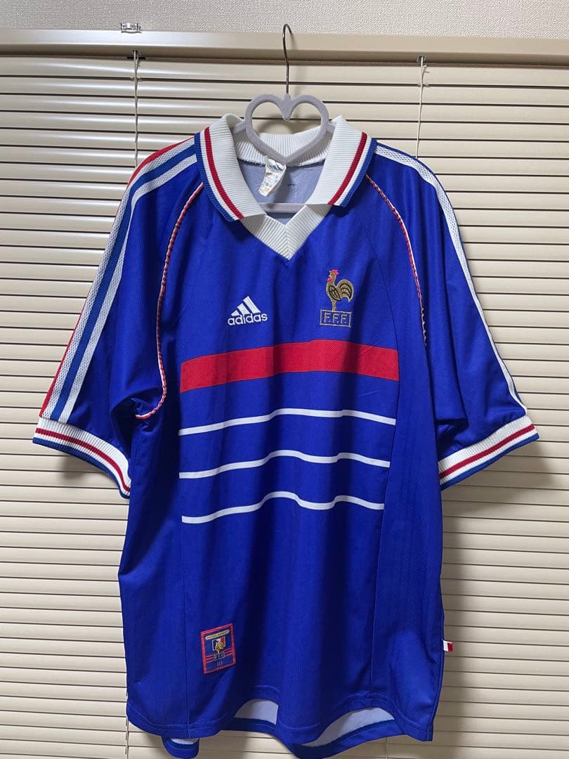 フランス代表ユニフォーム adidas 98年フランスW杯サッカーシャツLサイズ