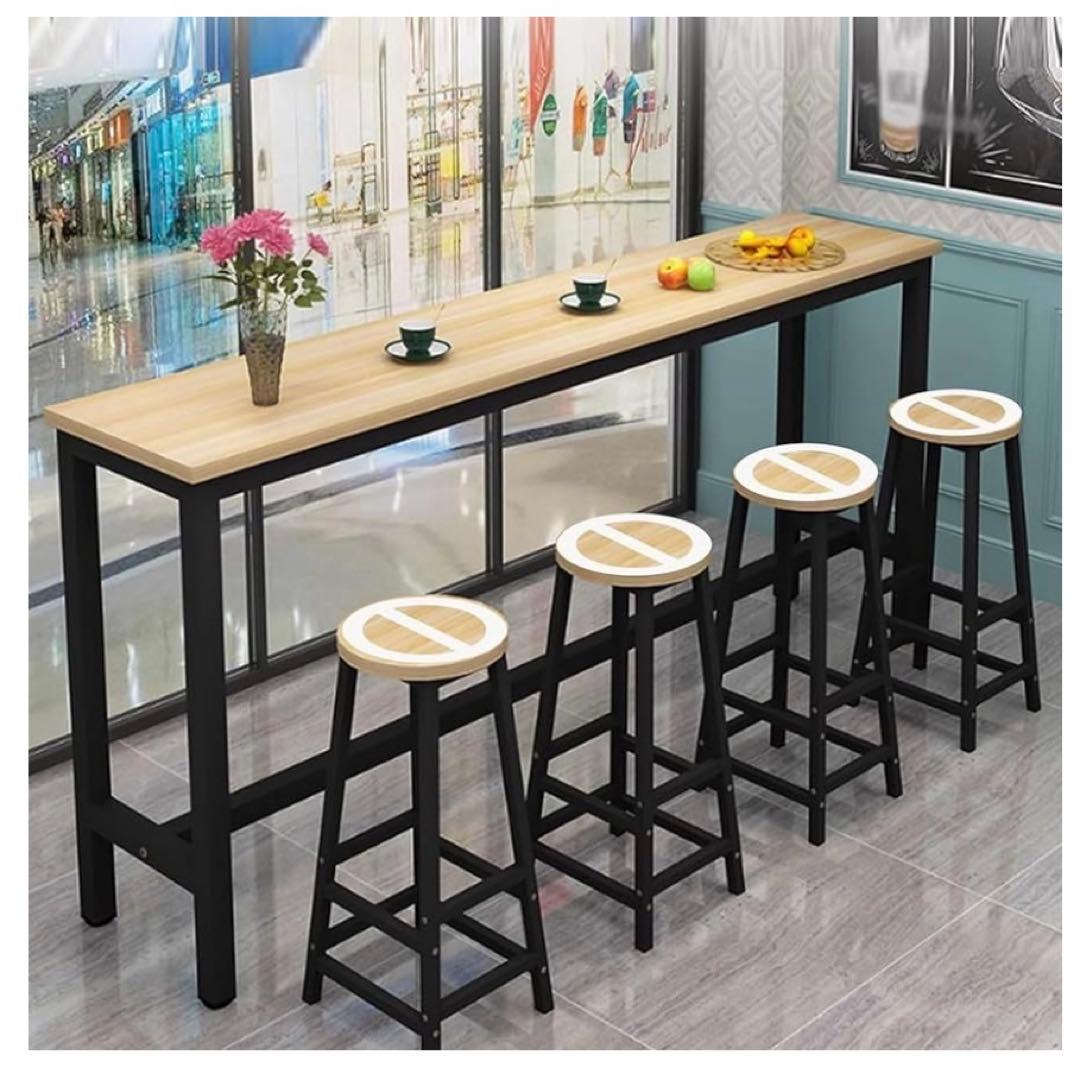 カウンターテーブル 天然木 ハイテー ブル 160×40×100cm