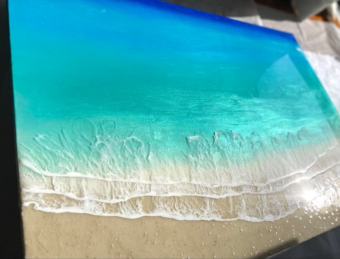 「受注制作」オーシャンレジンアート　海アート　BIGパネル インテリアB2パネル