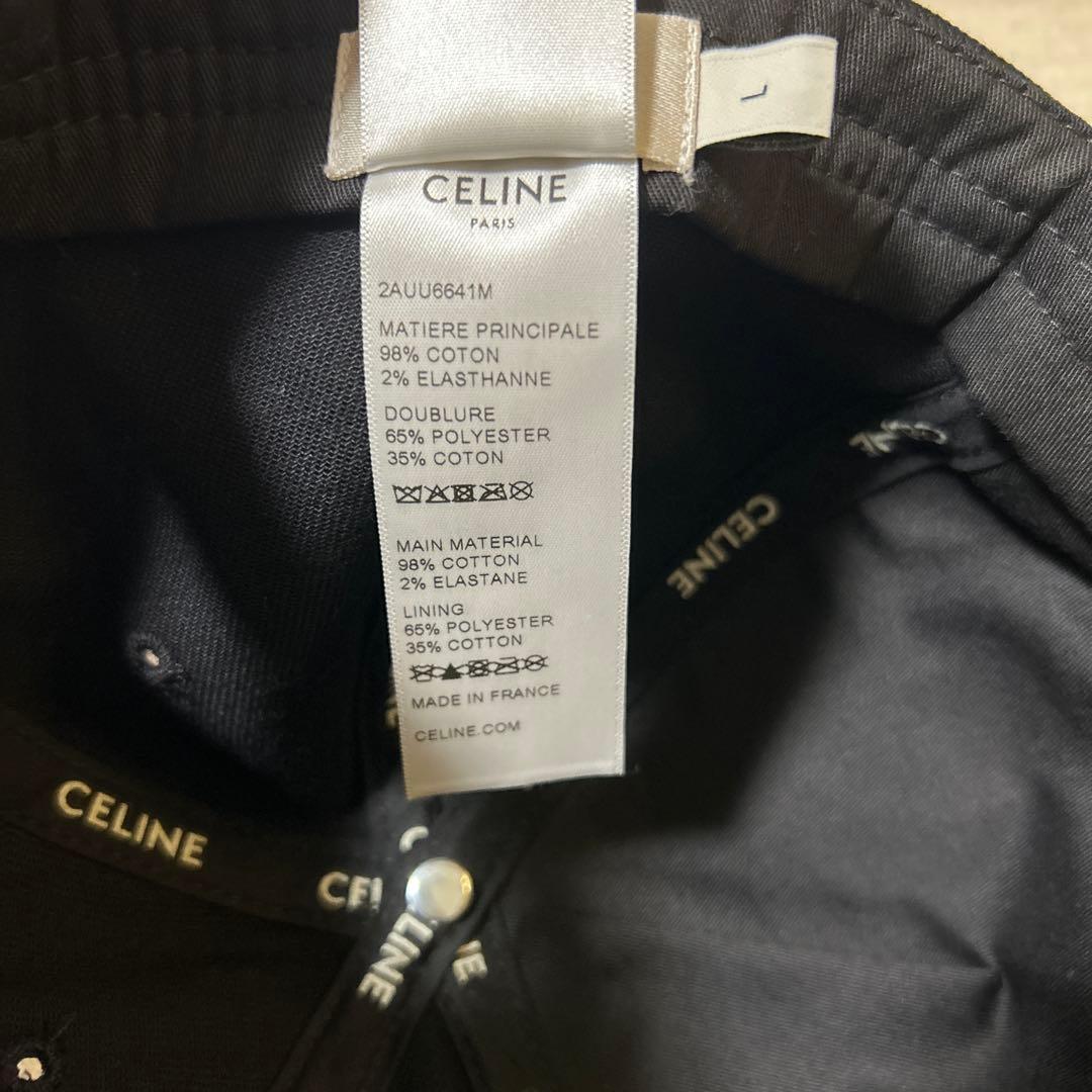 CELINE ロゴキャップ　ブラック