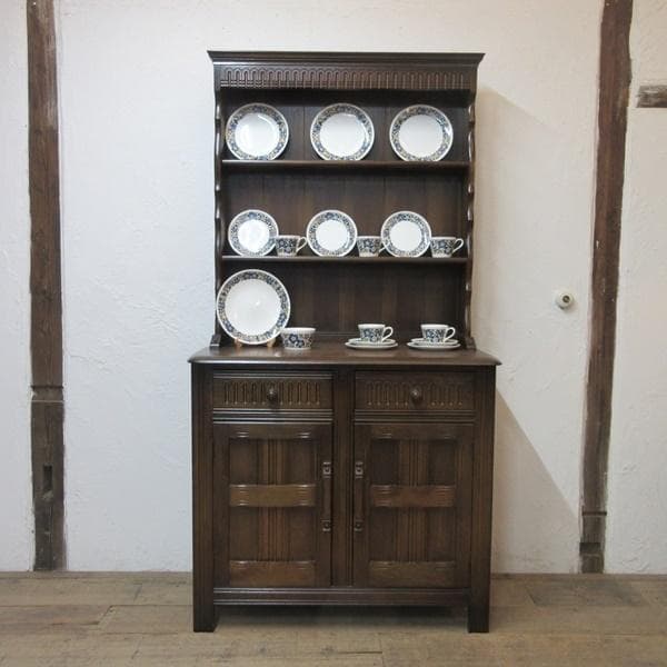 イギリス アンティーク 家具 ドレッサー カップボード キャビネット 6495c