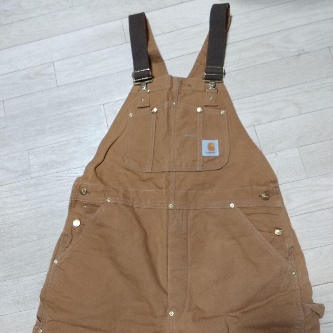 カーハート Carhartt 中綿入り ブラウン キャメル オーバーオール