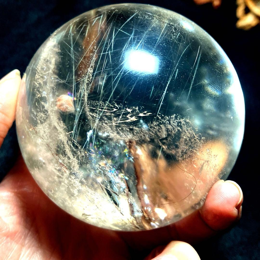 超特大　83mm ゴールドルチルクォーツ　金針水晶　パワーストーン