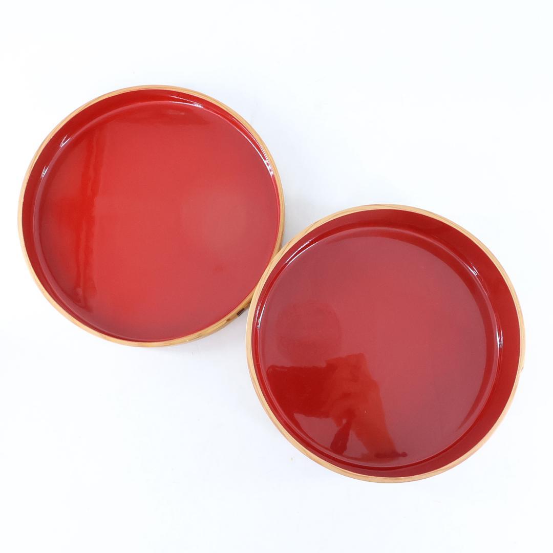 2961★柴田慶信商店　大館　曲げわっぱ うるし塗★菓子器★未使用★