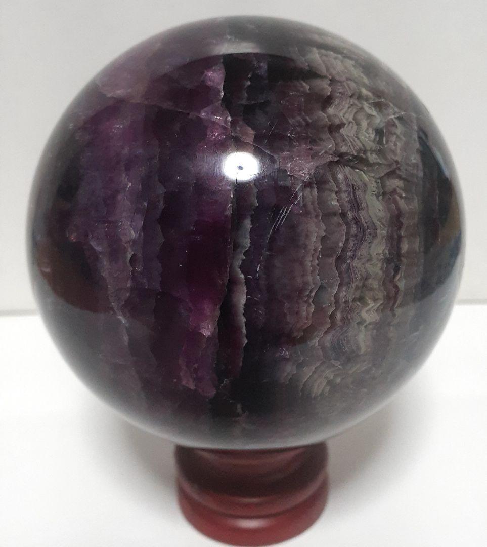 お値下げ！　紫色天然石　丸玉　直径8.7cm　重量1150g