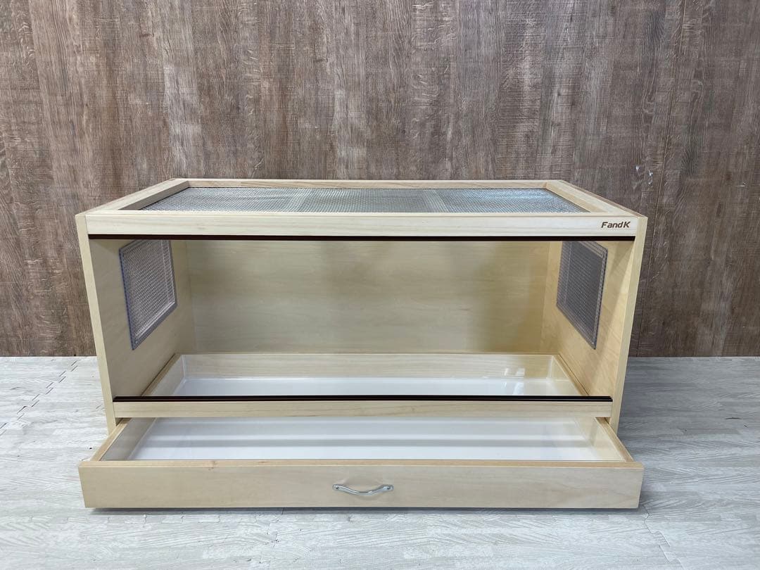 ＦandＫ爬虫類木製ケージ　引き出し仕様　900×450×450