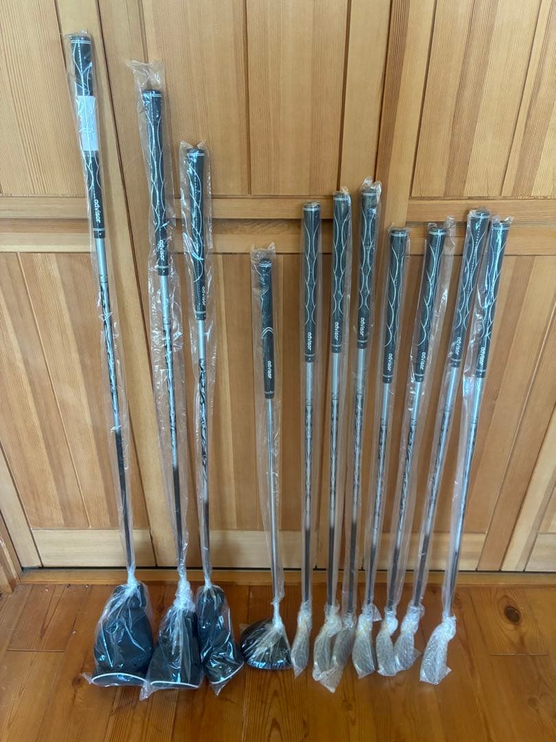 新品　advisor アドバイザー　ゴルフクラブ11本　キャディバッグセット　黒