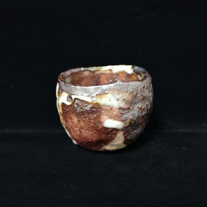 新作　樋口雅之　窯変鼠志野酒呑