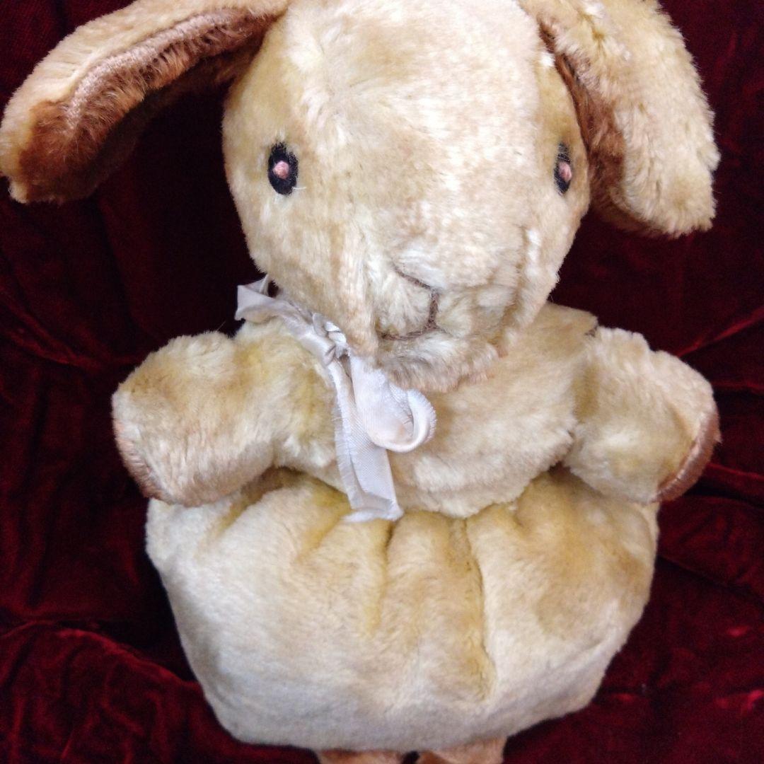 ‼️新年 セール‼️山吹色のウサギアンティークぬいぐるみ 9800円→8800円