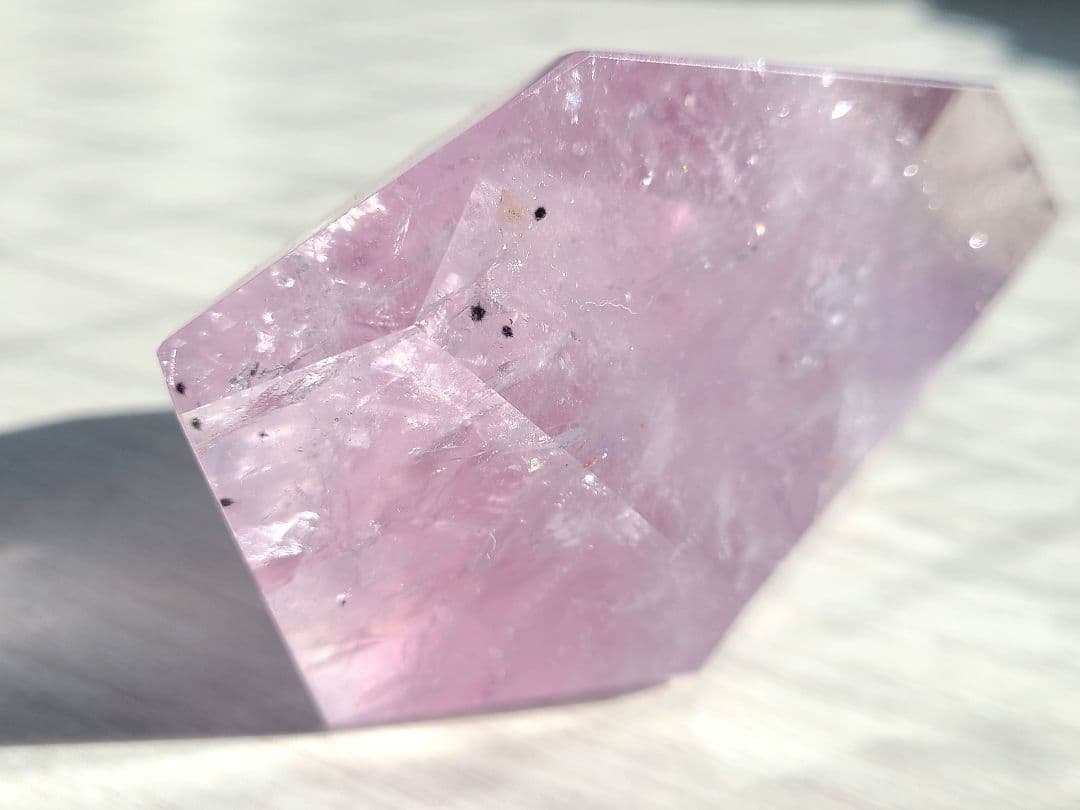 稀少◆ロマネサイトインアメジスト◆天然石置物　紫水晶　ディスプレイ　コレクション