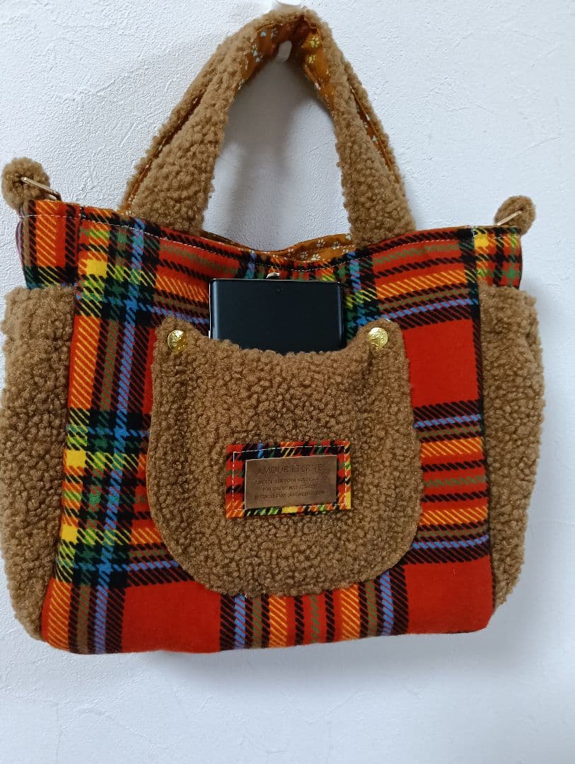 さ*ー様 コヤンイサムチョン ボリーちゃん ギャザーポケット付きトートバッグ ハ