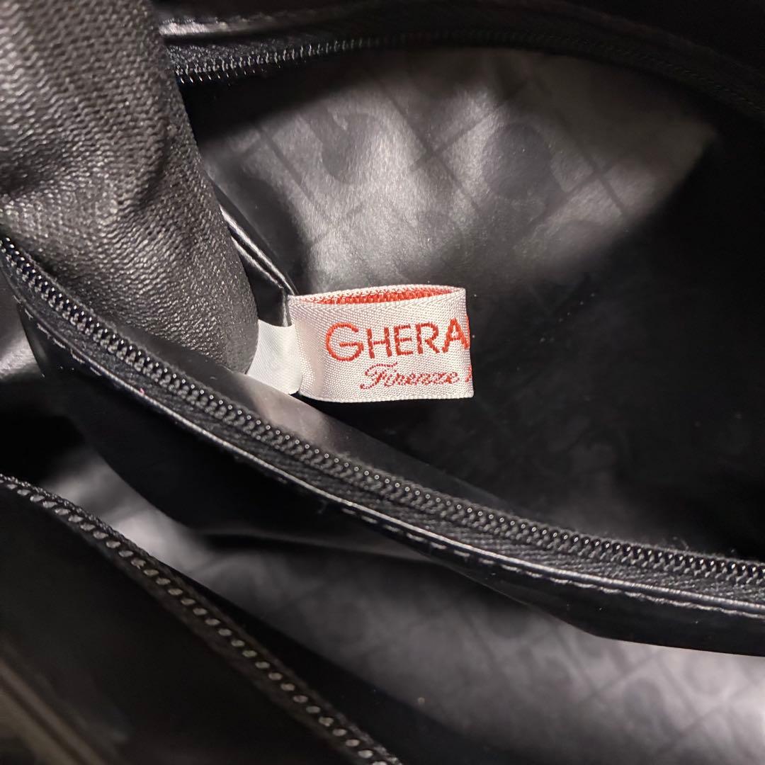 美品✨ゲラルディーニ トートバッグ ソフティ ブラック イタリア製