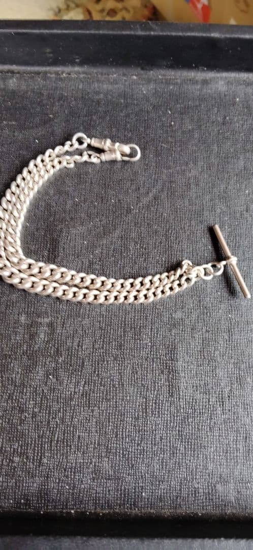 アンティーク　ポケットウオッチのシルバーチェーン