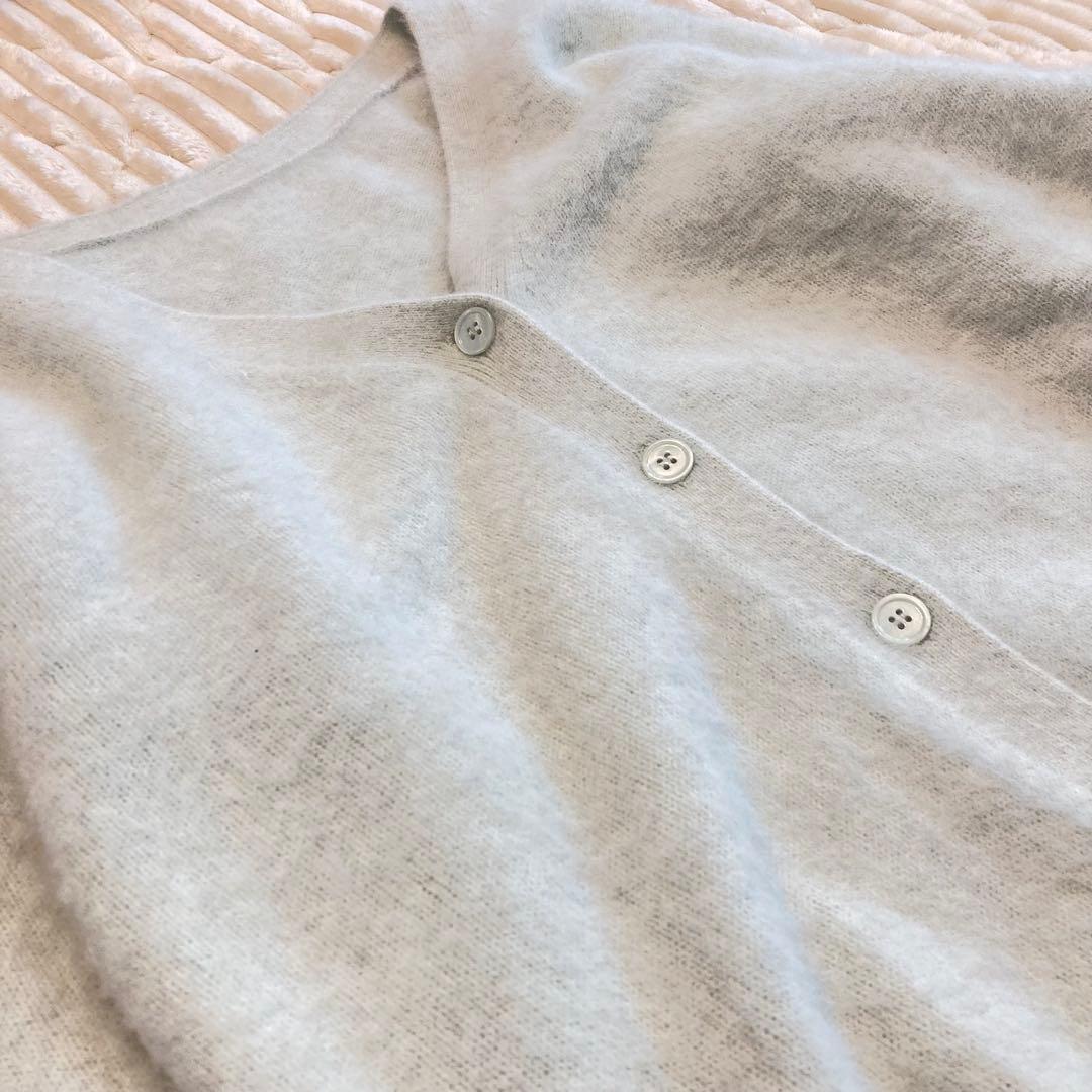 【SHENERY】美品 ファーカシミヤ3WAYニットカーディガン ミント