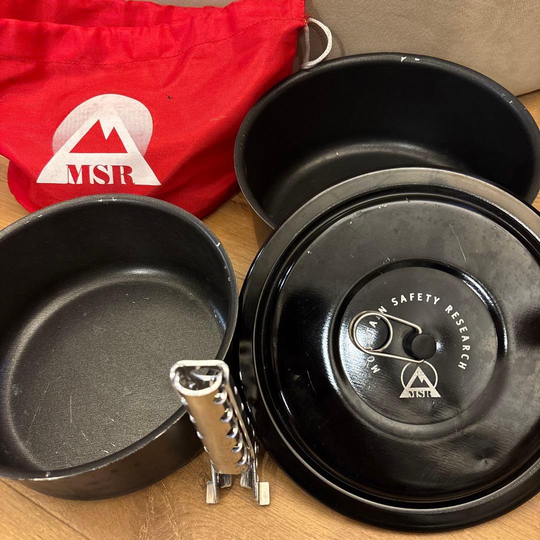 MSR 旧ロゴ 黒アルマイト クックセット 90年代製