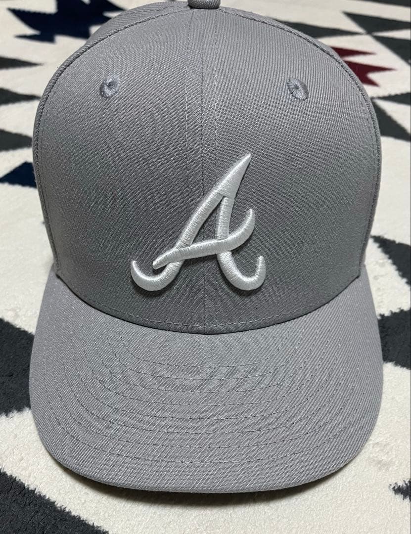 ニューエラ thecap限定 アトランタブレーブス キャップ グレー