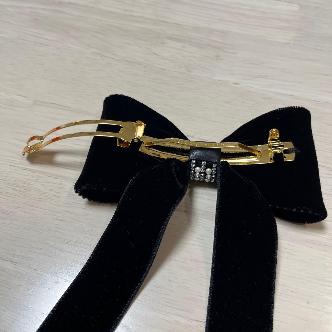 ACCA アッカ ベルベットシルクリボンバレッタ