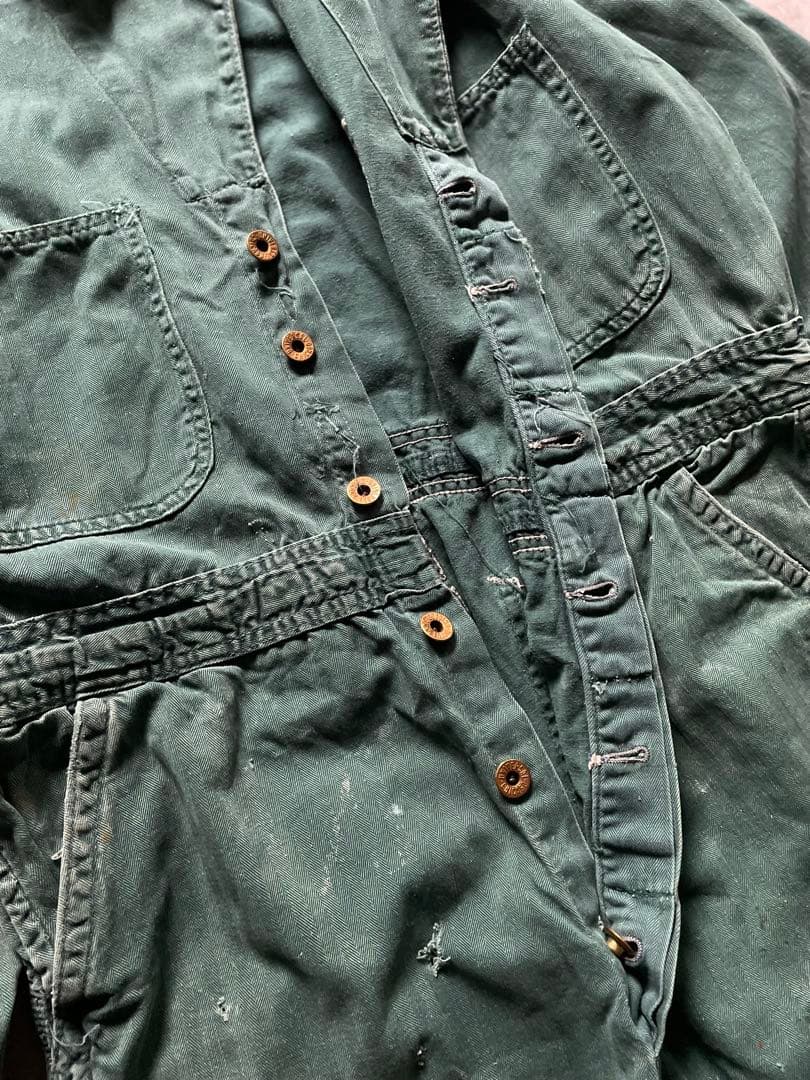 さ*う様 50s US製 HBT ワーク オールインワン つなぎ カバーオール