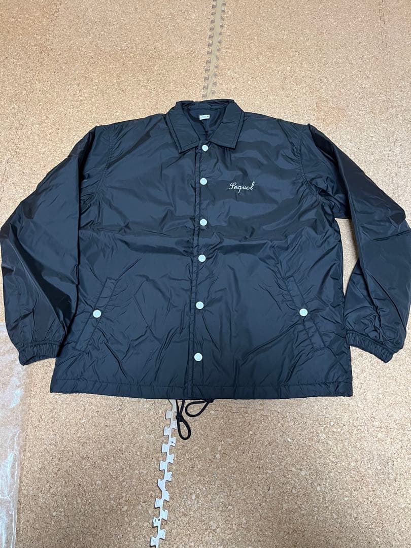 専用出品シークエル24aw ナイロンコーチJKT ブラック　グレーS セット新品