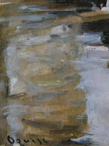 荻須　高徳、古い橋（オートマルヌ）、希少画集画、風景