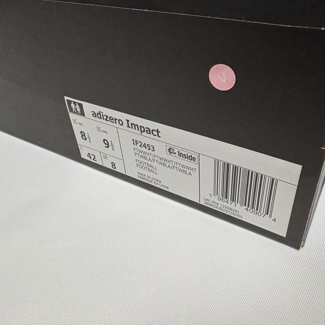 訳あり特価　Adizero Impact Cleats　WHT　26.5㎝　V