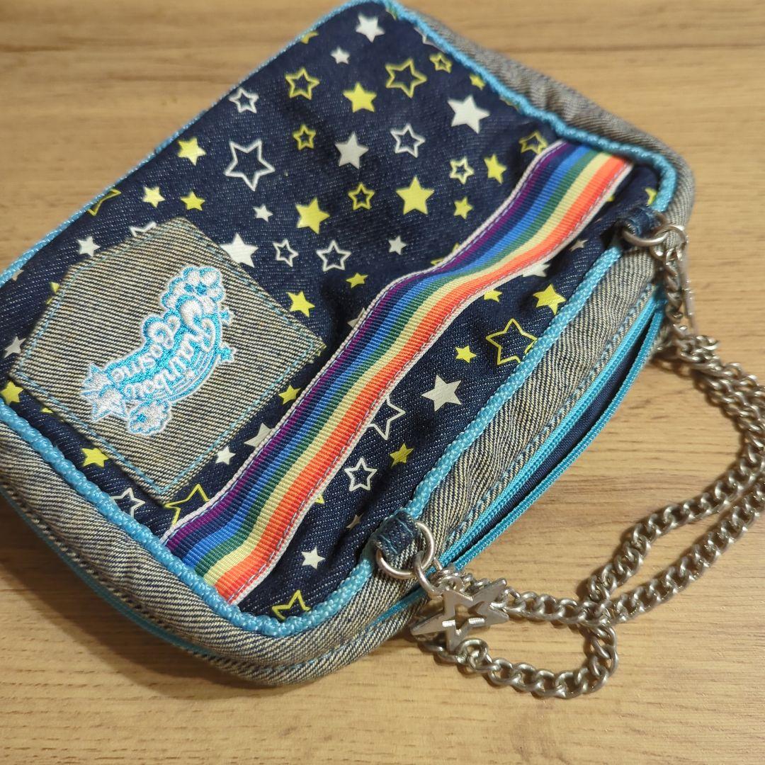 【平成レトロ】デニム ポーチ 2穴バインダーシール帳