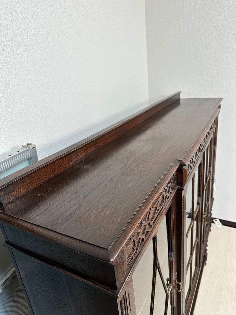 英国 イギリス アンティーク ブックケース ツイストレッグ 管理No.i0※