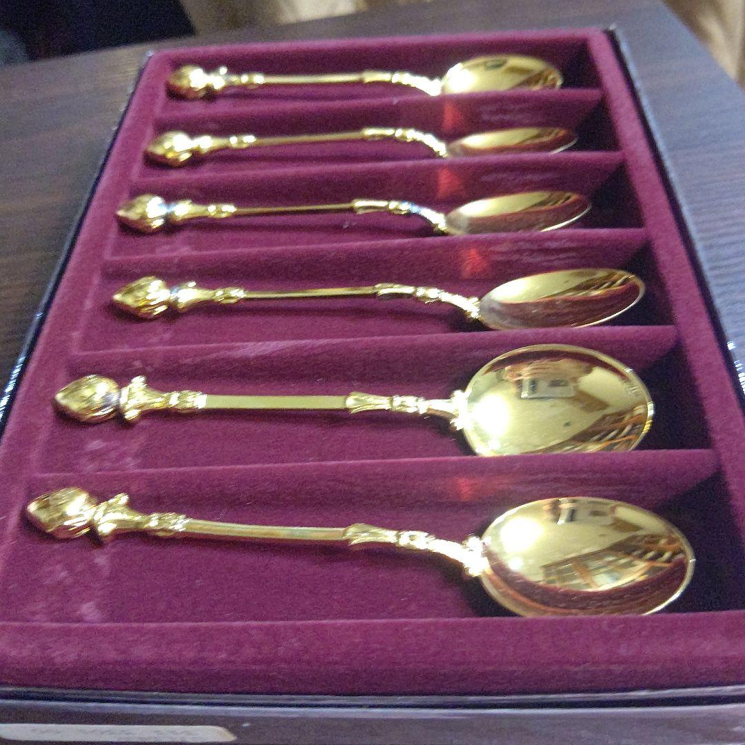 新古品CHRISTOPHWIDMANNクリストフウィドマン銀製スプーン　金仕上げ