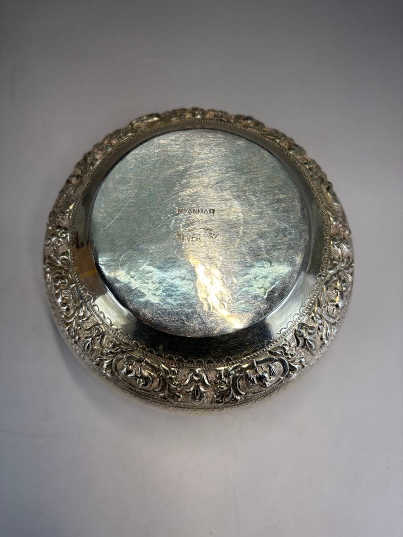 【中古品】銀　建水（合わせ箱）