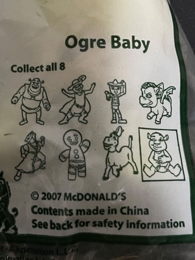 マクドナルド ハッピーセット シュレック3 コンプリート 2007年製　8種類