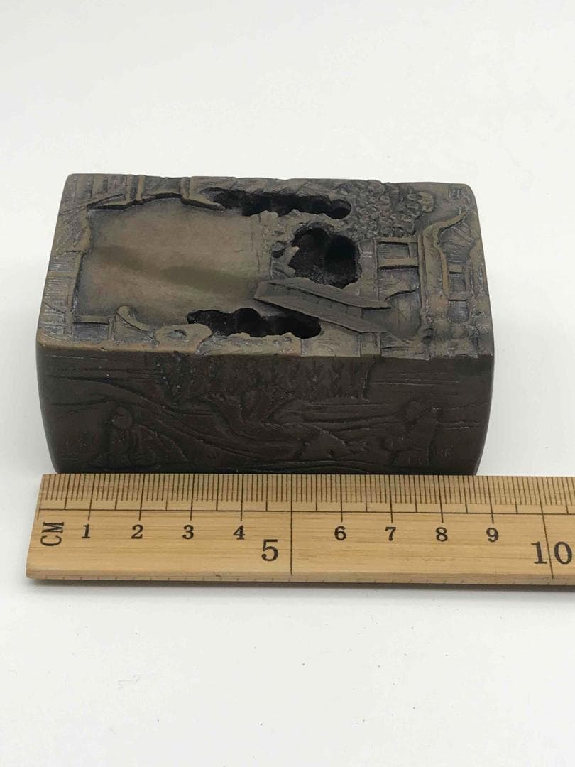 古端渓硯　清時代　乾隆　蘭亭硯　王羲之　緑端渓　緑石硯 老坑 水厳 (F-9)